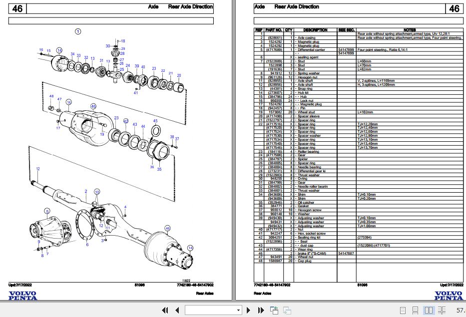Volvo Penta Rear Axle Parts Catalog 2022 2