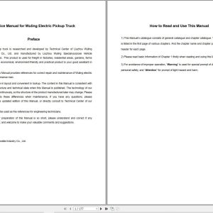 Wuling Electric Pickup Truck Service Manual 1