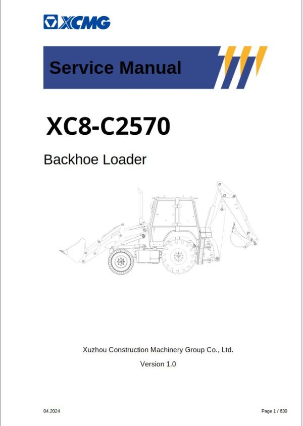 XCMG Heavy Machinery Operators Parts Service Manual PDF 1.10GB 1