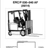 Yale Forklift A814 ERC030 040AF ERP030 040AF Service Parts Catalog 504250781 1