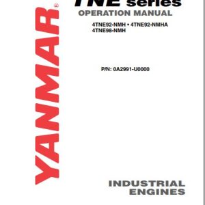 Yanmar Engine TNE Series 4TNE92 NMH 4TNE92 NMHA 4TNE98 NMH Operation Manual 2012 EN 1