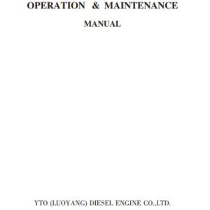 Yitou Engine LR R A B M N Series Operation and Maintenance Manual 2009 EN 1