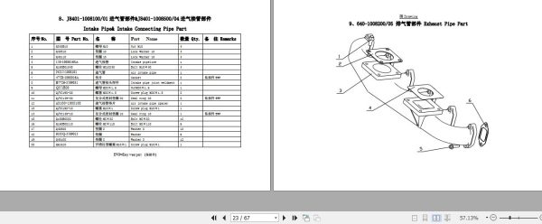 Yuchai Engine YC6B125 T21 BB6G0 Parts Catalog 2011 EN ZH 2