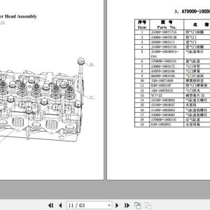 Yuchai Engine YCA07160 T300 A7YTF1 Parts Catalog 2021 EN ZH 2