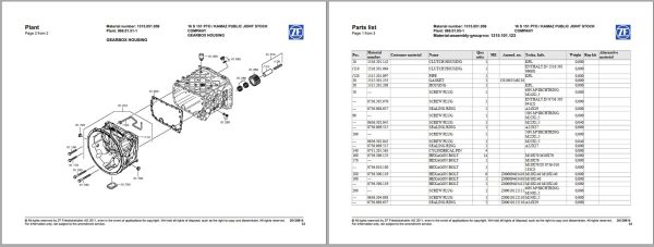 ZF Cardan Shaft 16 S 151 PTO Spare Parts Catalog EN 2