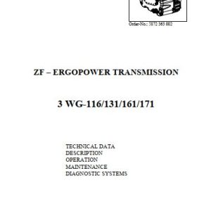 ZF Transmission 3WG 116 3WG 171 Operation Maintenance Manual 2003 EN 1
