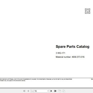 ZF Transmission 3WG 171 Spare Parts Catalog 2006 4656073016 EN 1