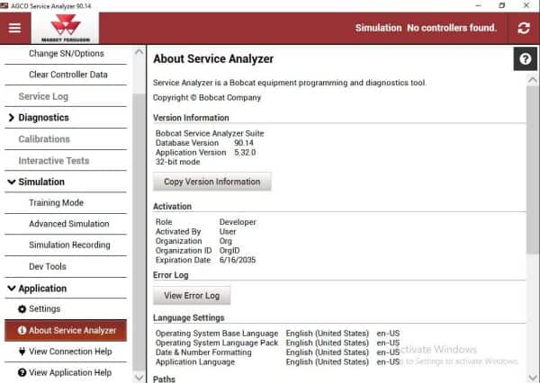 AGCO SA Service Analyzer 90.14 Diagnostic  Tools 2