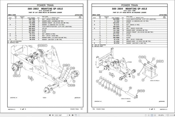 CAT Backhoe Loader Side Shift 426F2 Parts Catalog M0076910 13 1