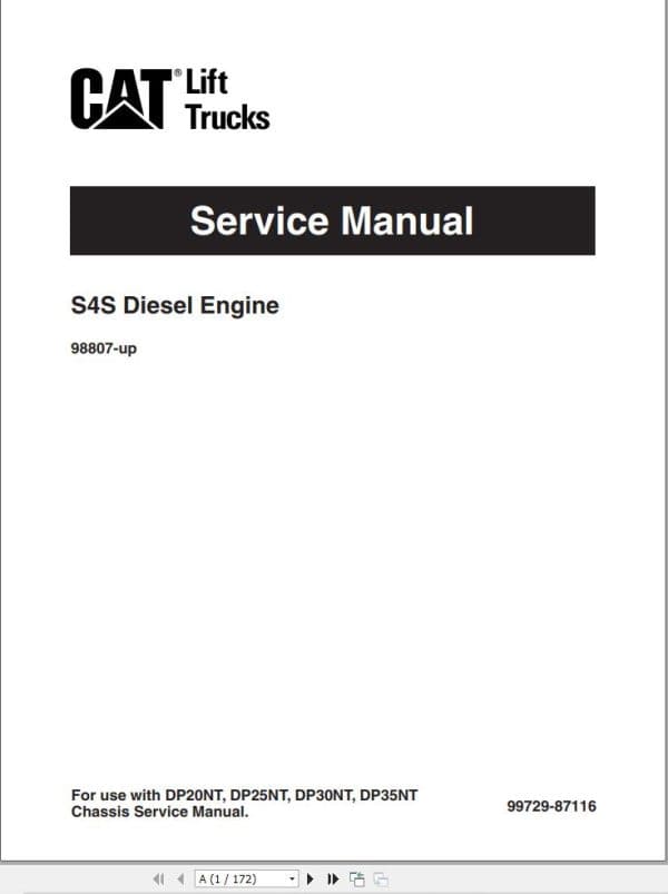 CAT Diesel Engine S4S Service Manual 99729 87116