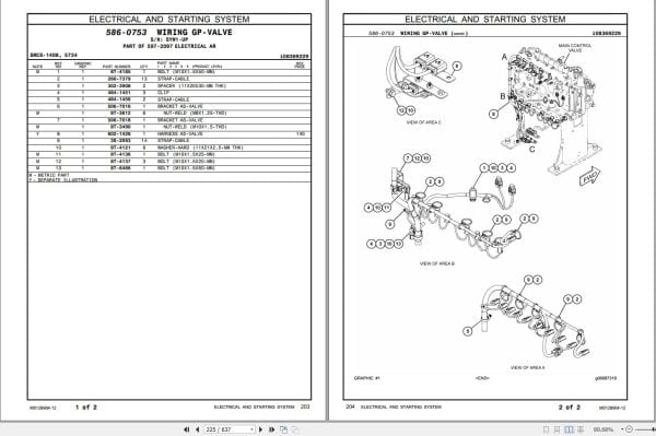 CAT Excavator 320 GX Parts Catalog M0128904 12 1