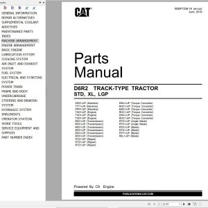 CAT Track Type Tractor D6R2 Parts Catalog SEBP7236 16
