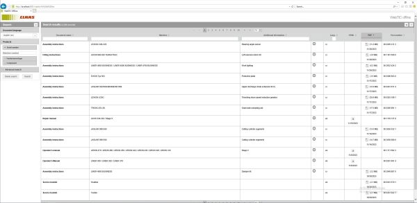 CLAAS WebTIC Offline EN 06.2025 Operator Schematic Repair Technical Program 3