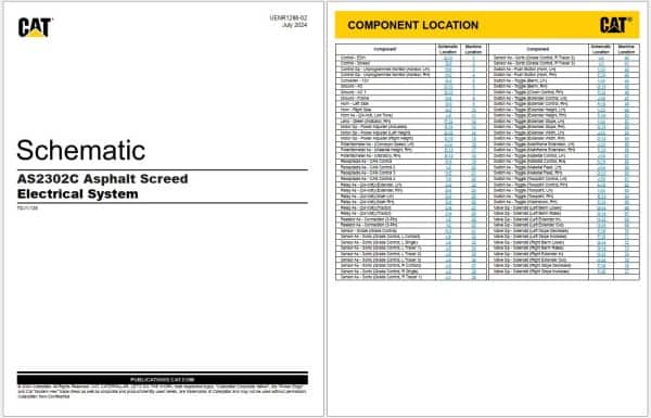 Caterpillar Asphalt Paver Screed Electrical Hydraulic Schematics Update 03.2025 (2)