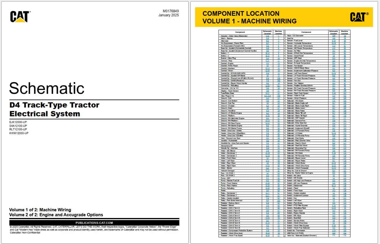 Caterpillar Track Type Tractor Electrical Hydraulic Schematics Update 03.2025 (1)