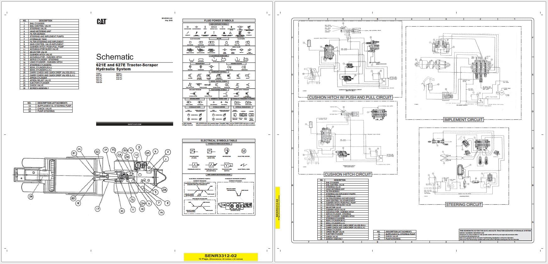 Caterpillar Wheel Tractor Scrapers Electrical Hydraulic Schematics Update 03.2025 (1)