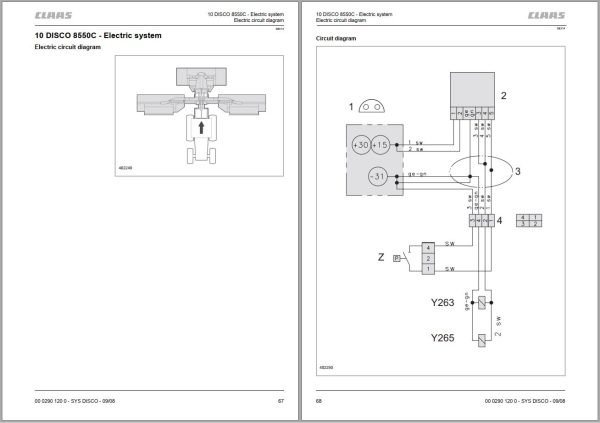 Claas Mowers DISCO 8400 F54 Assembly Operators Technical Repair Manual (3)