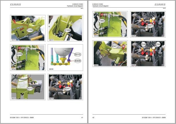 Claas Mowers DISCO 8400 F54 Assembly Operators Technical Repair Manual (5)