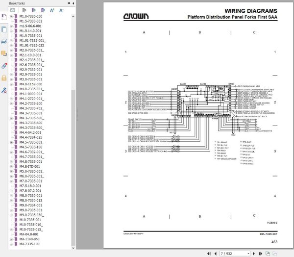 Crown Order Picker SP3500 Service Manual and Schematics (2)