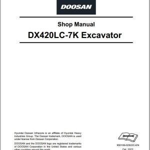 Doosan Excavator DX420LC 7K Shop Manual 950106 02922C EN (1)