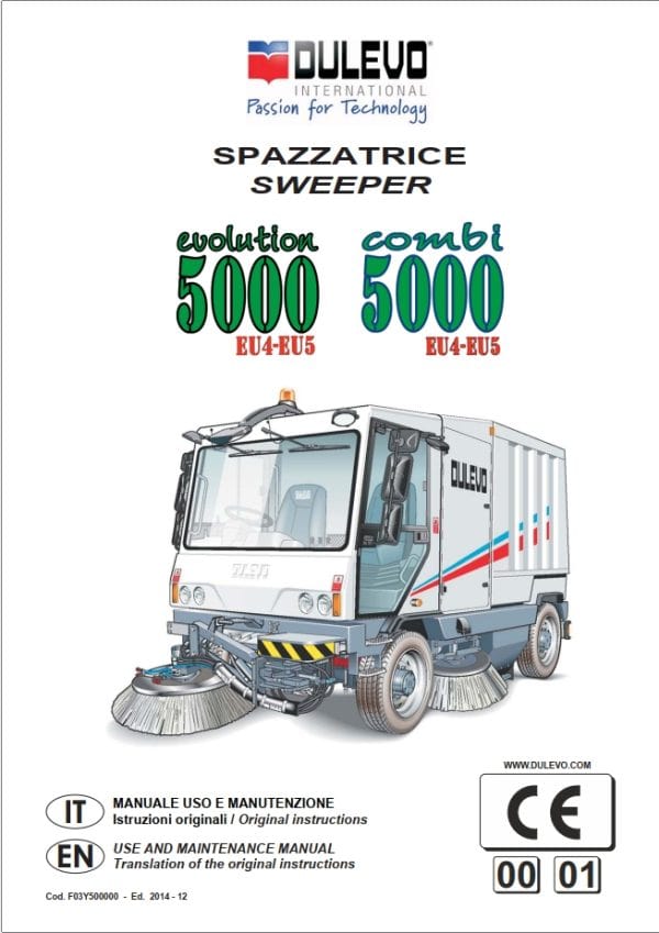 Dulevo Sweeper User Maintenance Parts Manual Collection (3)