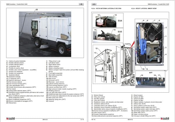 Dulevo Sweeper User Maintenance Parts Manual Collection (5)