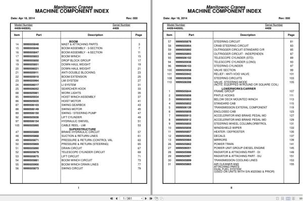 Grove Crane 4409 YB4409XL 4409 Parts Manual 2014 (1)