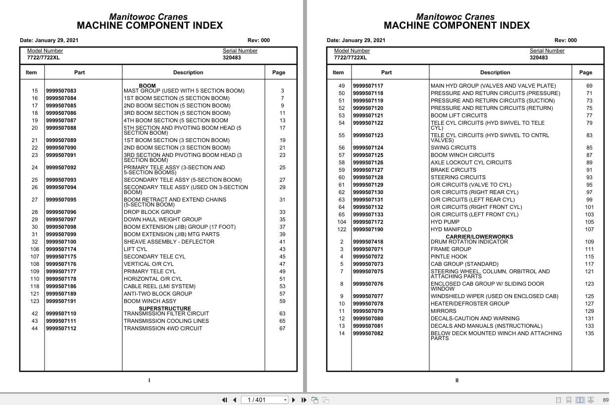 Grove Crane 7722 7722XL 320483 Parts Manual 2021 (1)
