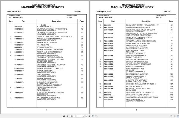 Grove Crane A31 RT760E 231776 Parts Manual 2012 (1)
