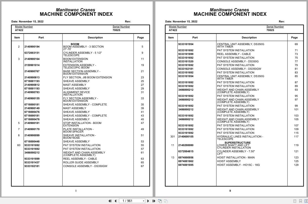 Grove Crane AT422 70025 Parts Manual 2022 (1)