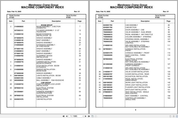 Grove Crane AT422 87282 Parts Manual 2005 (1)