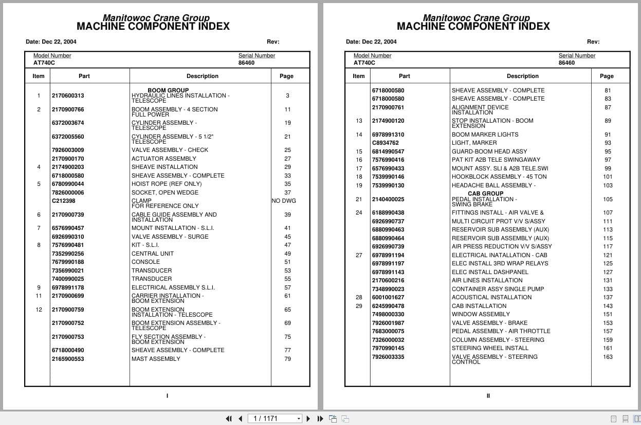 Grove Crane AT740C 86460 Parts Manual 2004 (1)