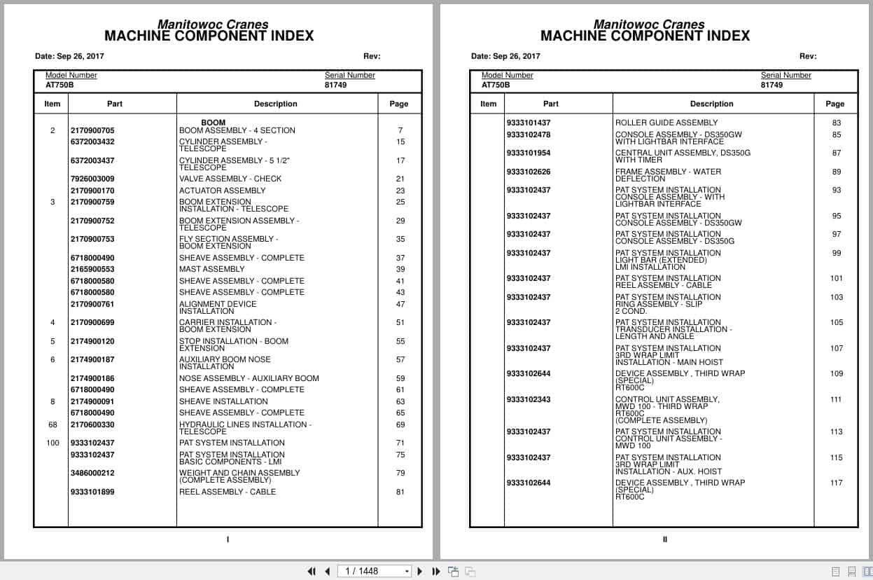 Grove Crane AT750B 81749 Parts Manual 2017 (1)