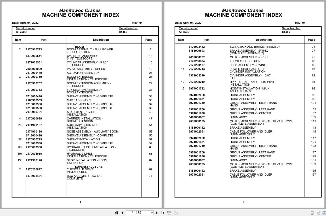 Grove Crane AT750D 84456 Parts Manual 2022 (1)