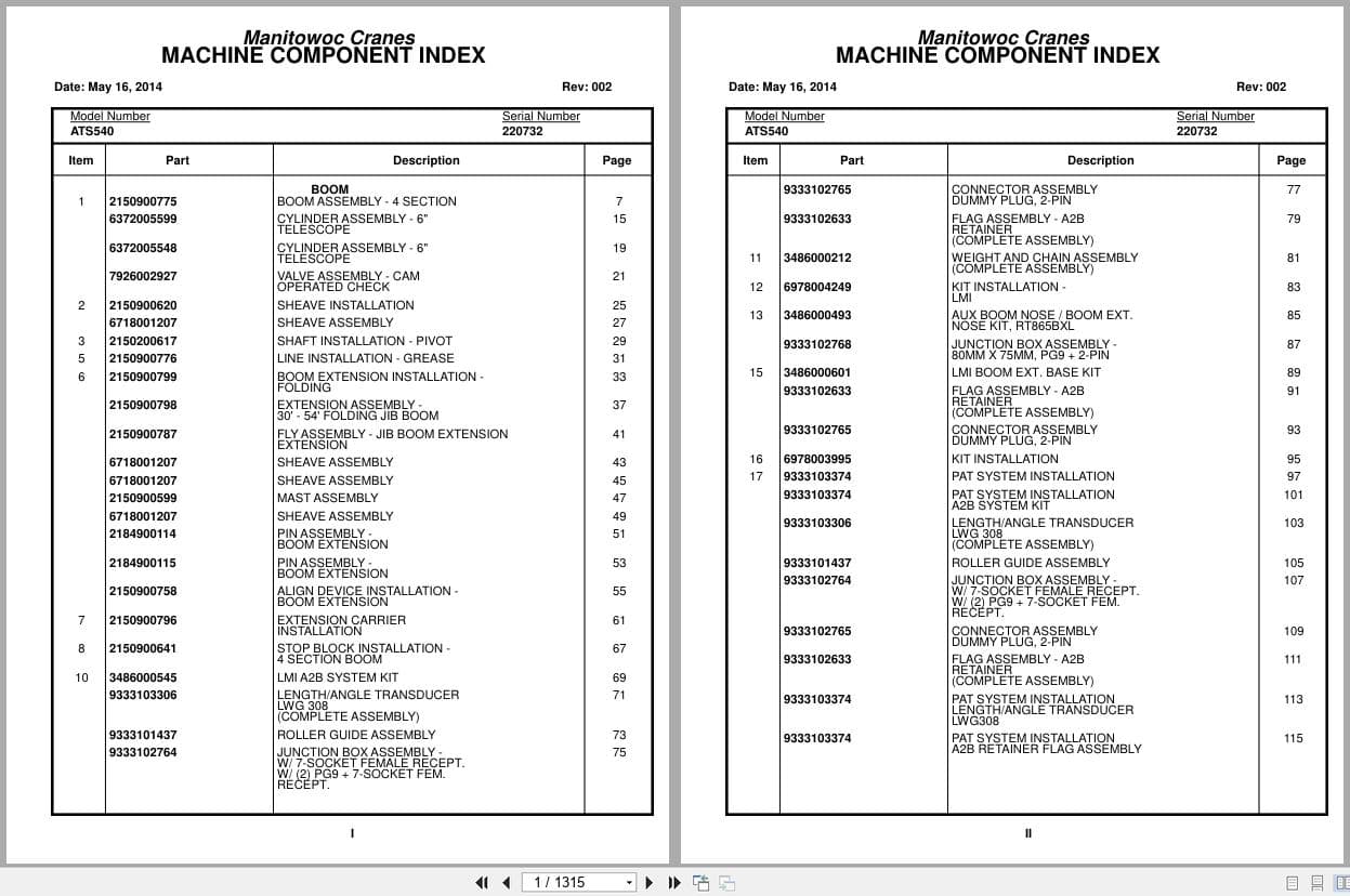 Grove Crane ATS540 220732 Parts Manual 2014 (1)