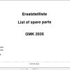 Grove Crane GMK 2035 Spare Parts List 3036180 1998 (1)