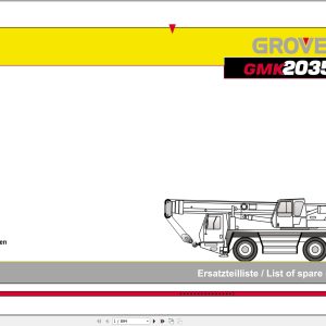 Grove Crane GMK 2035 Spare Parts List 3065662 2004 (1)