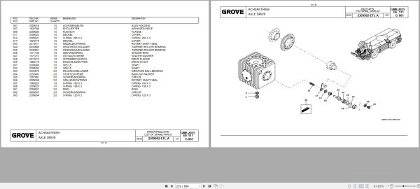 Grove Crane GMK 2035 Spare Parts List 3065662 2004 (2)