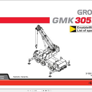 Grove Crane GMK 3035 Spare Parts List 3133555 2007 (1)