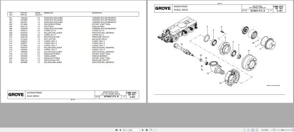 Grove Crane GMK 3035 Spare Parts List 3133555 2007 (2)