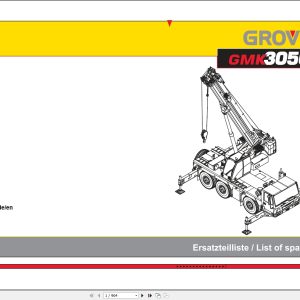 Grove Crane GMK 3050 1 Spare Parts List 3121285 2006 (1)