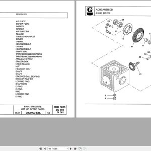 Grove Crane GMK 3050 Spare Parts List 3006570 1995 (2)
