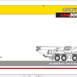 Grove Crane GMK 3050 Spare Parts List 3120444 2006 (1)