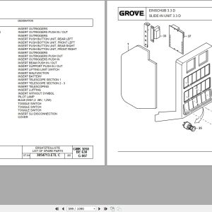 Grove Crane GMK 3050 Spare Parts List 3120444 2006 (2)