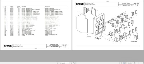 Grove Crane GMK 3050 Spare Parts List 3120444 2006 (2)