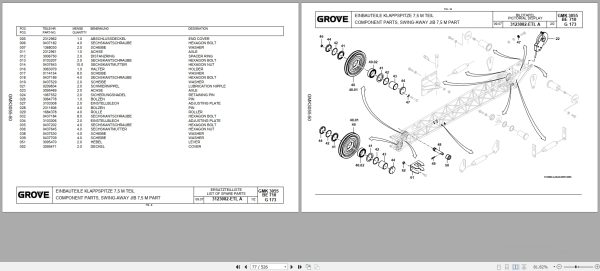 Grove Crane GMK 3055 50 Spare Parts List 3133555 2007 (2)