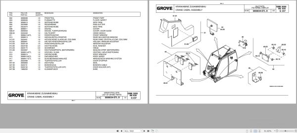 Grove Crane GMK 3055 Spare Parts List 3126355 2006 (2)