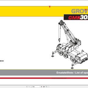 Grove Crane GMK 3055 Spare Parts List 3129648 2007 (1)