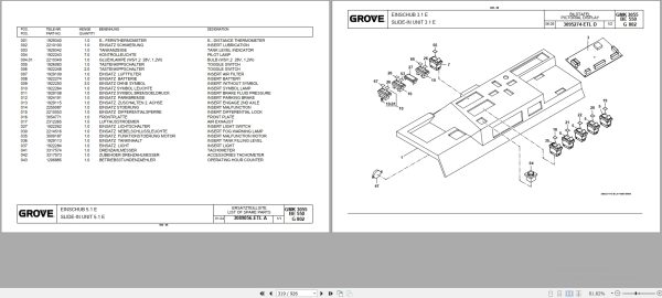 Grove Crane GMK 3055 Spare Parts List 3129648 2007 (2)