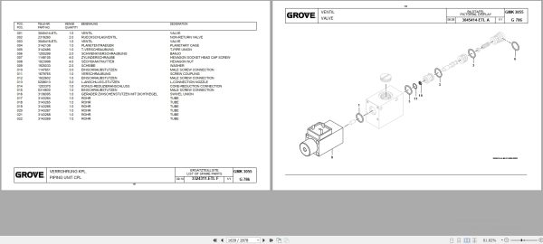 Grove Crane GMK 3055 Spare Parts List 3196979 2010 (2)